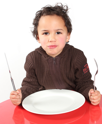 boy with empty plate